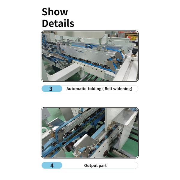 Cardboard/Corrugated Straight Line Box Automatic Gluer Folder Machine for Paper 200g-650g