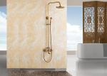 ROVATE Round Rainfall Shower System Dual Handle With Metered Faucets