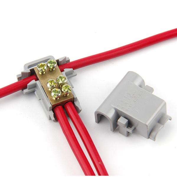 Quality T type wire connector 400V 60A Screw fixed Wire Splitter high power Quick connection terminal 1000V 100A for sale