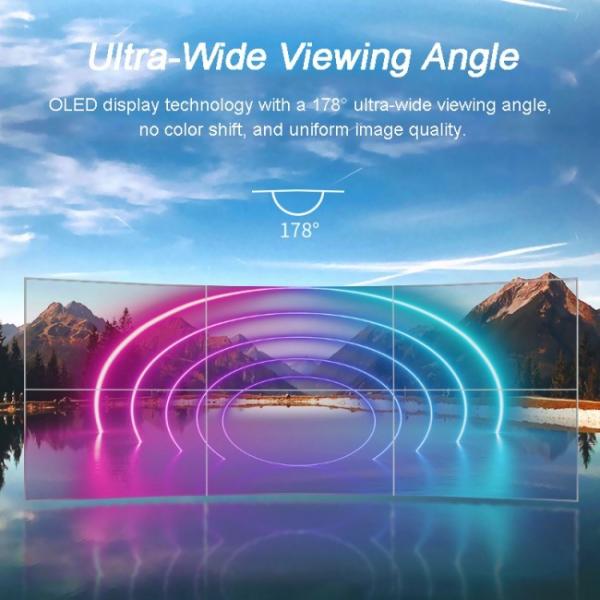 Aluminum Alloy Frame Transparent OLED Touch Display Advertising Player with High Brightness and 4K Ultra HD Resolution