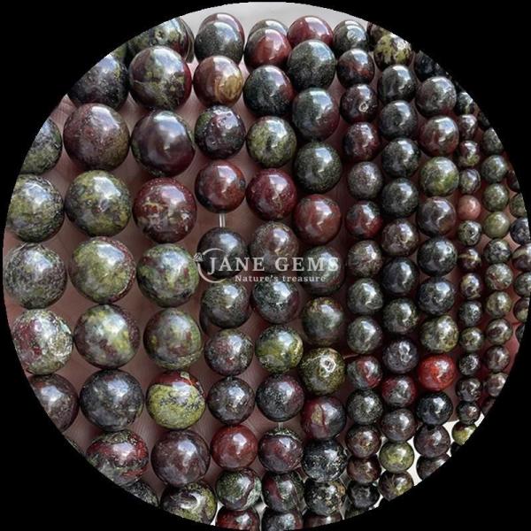 Round Shape Gems Bead Perfect for Bracelets Various Stone Types Dragon Blood Indian Agate Loose Round Gemstone Beads Strands