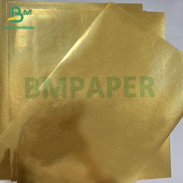 70gsm Wet Resistance Golden Aluminum Metallized Beer Laber Paper