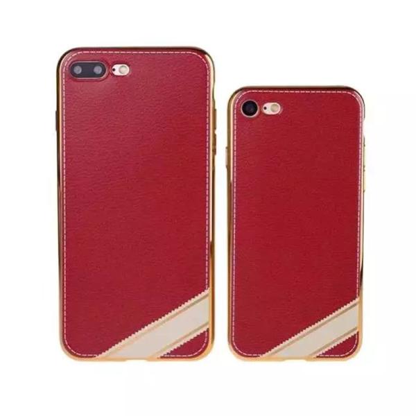Soft TPU Electroplating Classic Striae Gold Frame Back Cover Cell Phone Case For iPhone 7 7 Plus