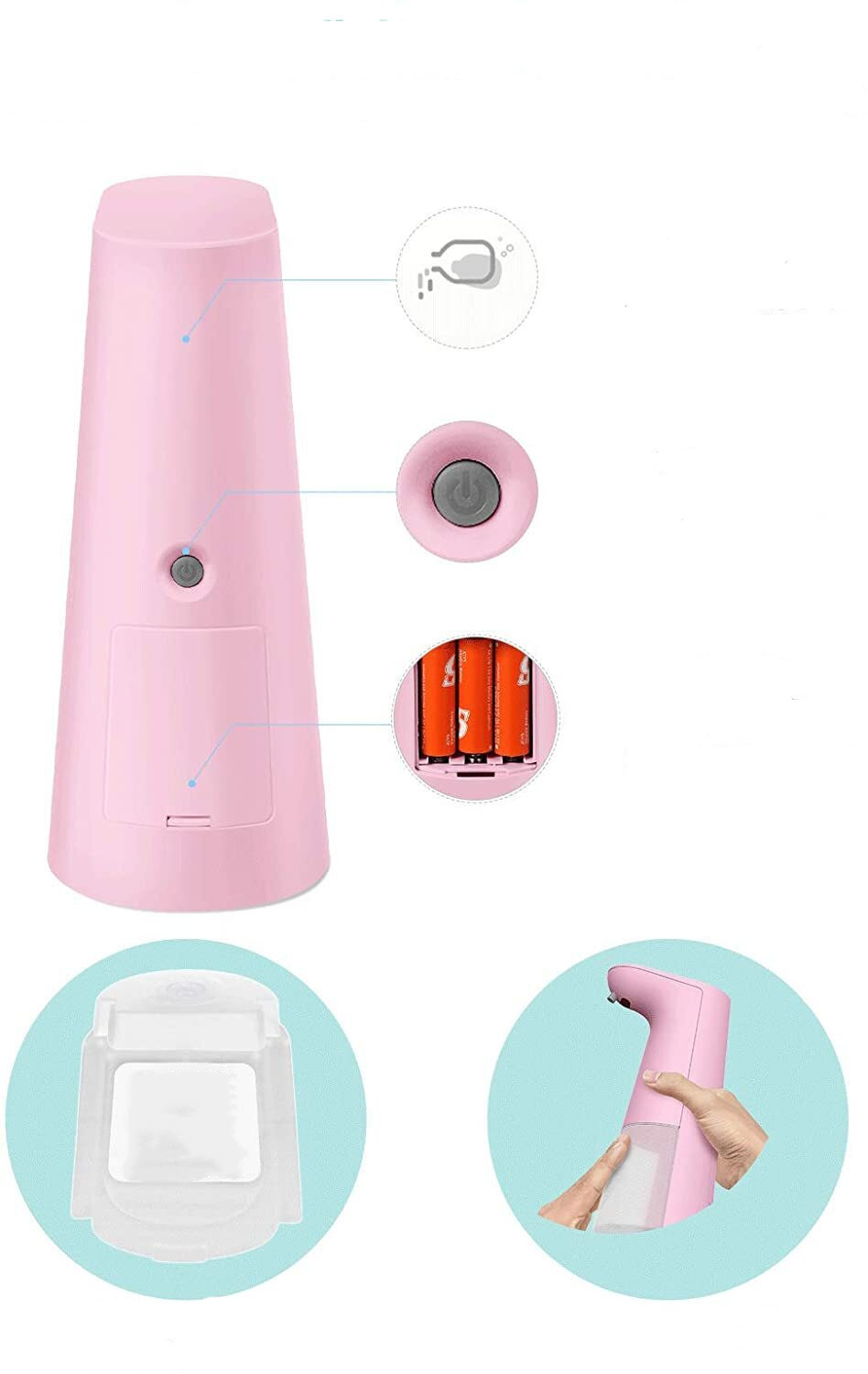 ABS PP Sensor Foam Soap Dispenser 250ML 0.25S For Household