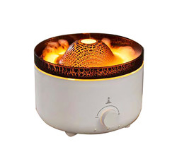 560ml Ambient Fire Flame Humidifier Flame Humidifier with 7 Colors Mood Light and Quiet Operation