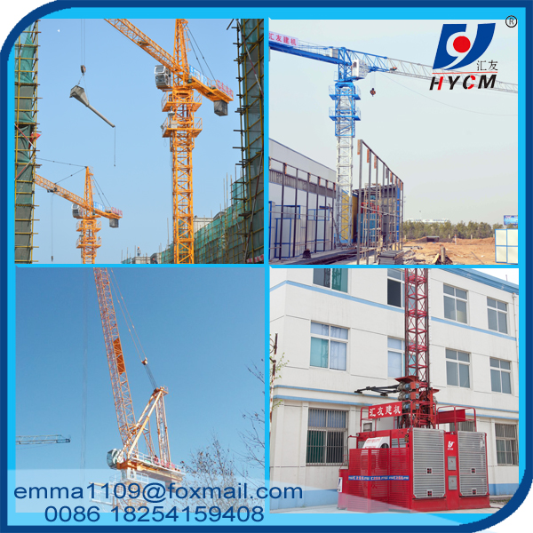 12t Luffing Derrick Crane With VFD Schneider Inverter Control For 200m Building Height