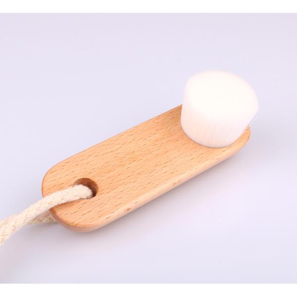 Ultra Soft Mild Fiber Facial Beauty Device Wooden Face Cleansing Brush