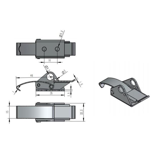 OEM 200N Over Center Draw Latches For Insulation Bucket