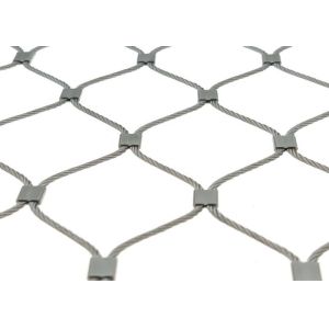 China Flexible Inox Stainless Steel Wire Rope Mesh Knotted Ferruled wholesale