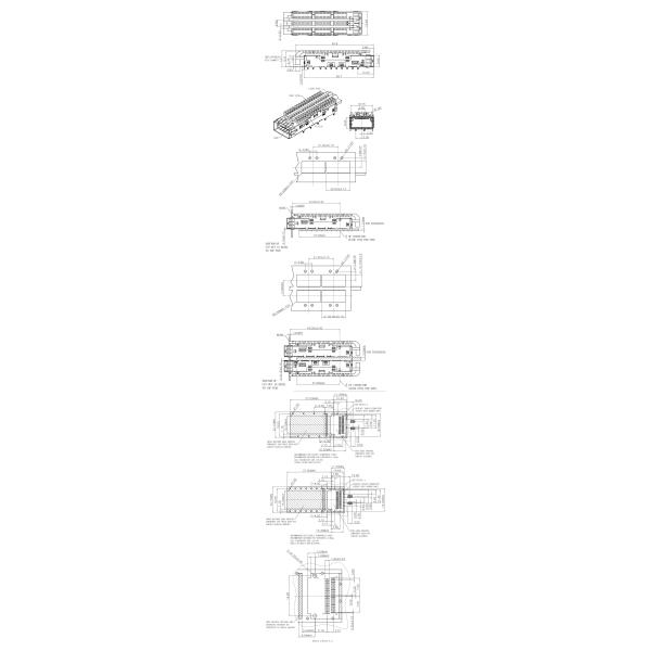 Stampled Formed QSFP SFP Cage Single Port With Light Pipe Heat Sink