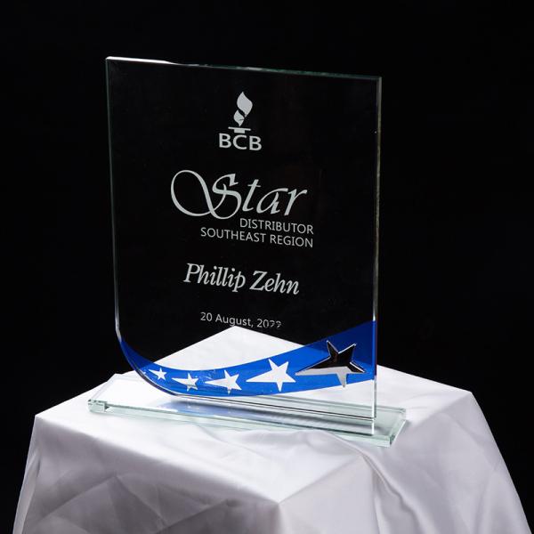 Safe Package Sport Golf Club Customizable Football Medal Transparent Glass Trophy Cup