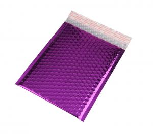 China Recyclable Purple Metallic Glamour Mailers / Metallic Mailing Bags Strong Adhesive wholesale