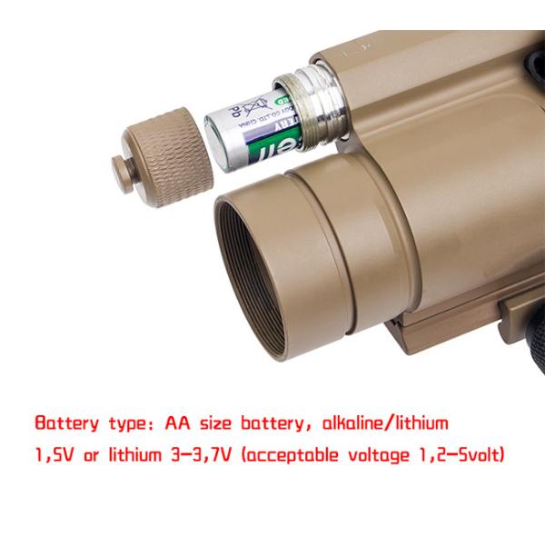 Fixed Focus Type Green / Red Dot Sight Scope Tactical M4 2 MOA Dot DE Housing