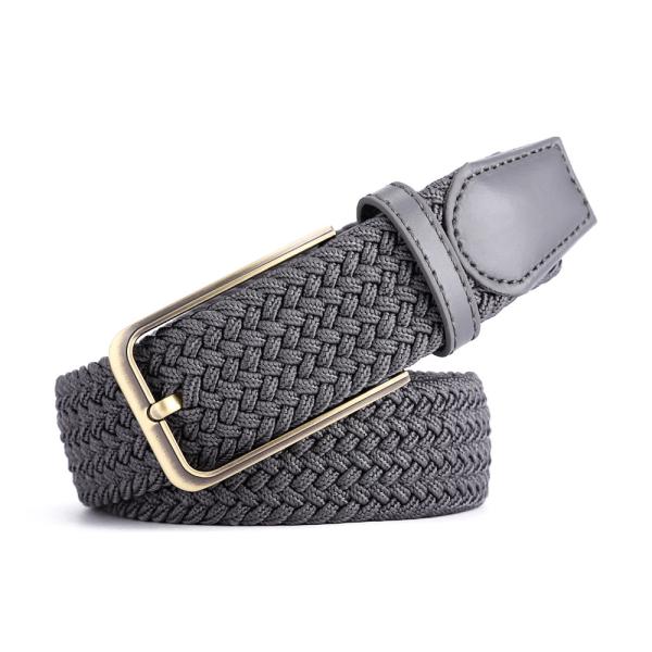 Quality 240pcs Ladies Wide Elastic Belts 3.5cm Mens Braided Belts For Jeans for sale