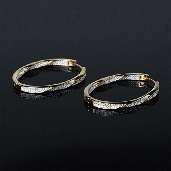New Fashion S925 Jewelry Party Gift Custom CZ Huggie Gold Hoop Earrings For Women