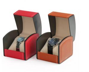 China PU Leather Wrist Watch Boxes Packing Case 4c Offset Printing wholesale