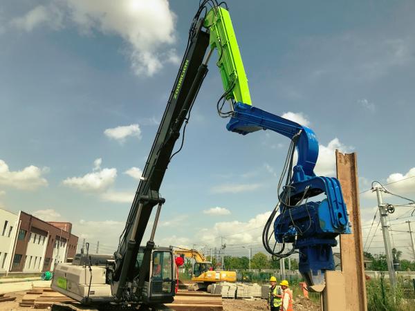 Quality 21m Sheet Pile Driving Equipment Electric Vibro Hammer for sale