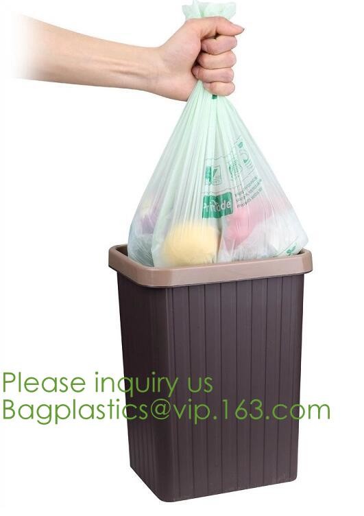 Drawstring Drawtape liner sacks, sachets, closure,shopping biodegradable compostable clear plastic grocery shopping bag,