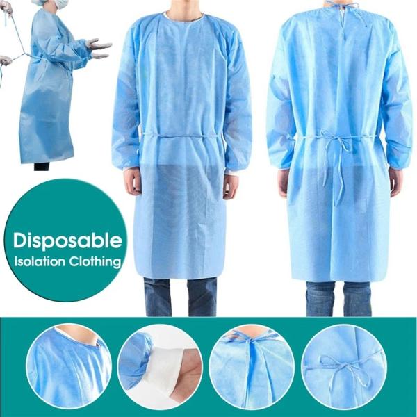 Non Woven En13795 Disposable Isolation Gowns 20g