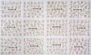 China 3D Nail Decals Tip Nail Art Sticker Mix Color Self-adhesive Flower Decal Decoration-BLEJ on sale