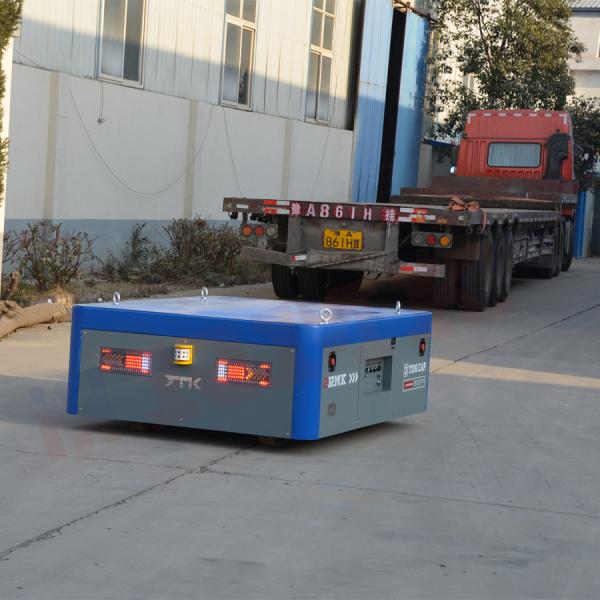 Battery Operated Material Transfer Trolley , 3 Tons Wireless Electric Flat Car