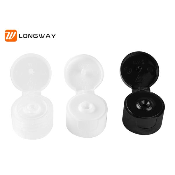 White Plastic Flip Top Caps , Flip Top Lids For Bottles Customized Logo Printing