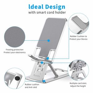 Universal Adjustbale Folding Desktop Phone Stand Aluminum 2cm thick
