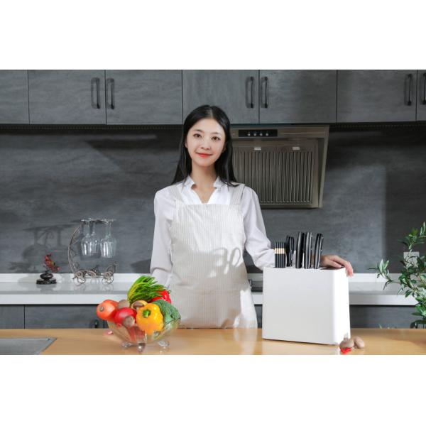 Intelligent Kitchen Disinfection Knife Holder Block With Sharpener Sterilizing