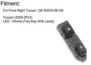 Tucson Hyundai Electric Window Switch Two Keys LED Multi Purpose