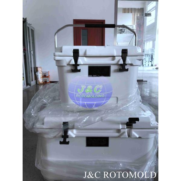 Plastic Rotational Moulding Rotational Molded Cooler Box With Stainless Steel Handle