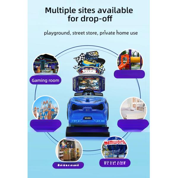 Coin Operated Car Games 3d Racing Machine Customized High Profit