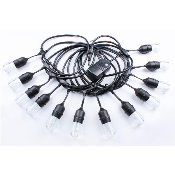 RGBW LED Lights Smart String Lights Christmas IP65 Outdoor 2.4GHz Wi-Fi App Alexa Controlled 24ft 12 LEDs Festoon Lighting