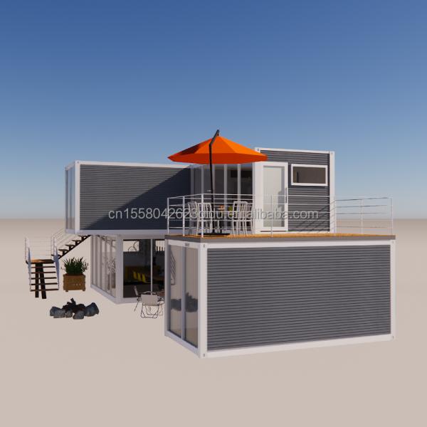 Hotel Prefabricated Foldable Container Shop With Steel Frame Galvanized Steel Bending 180g Material
