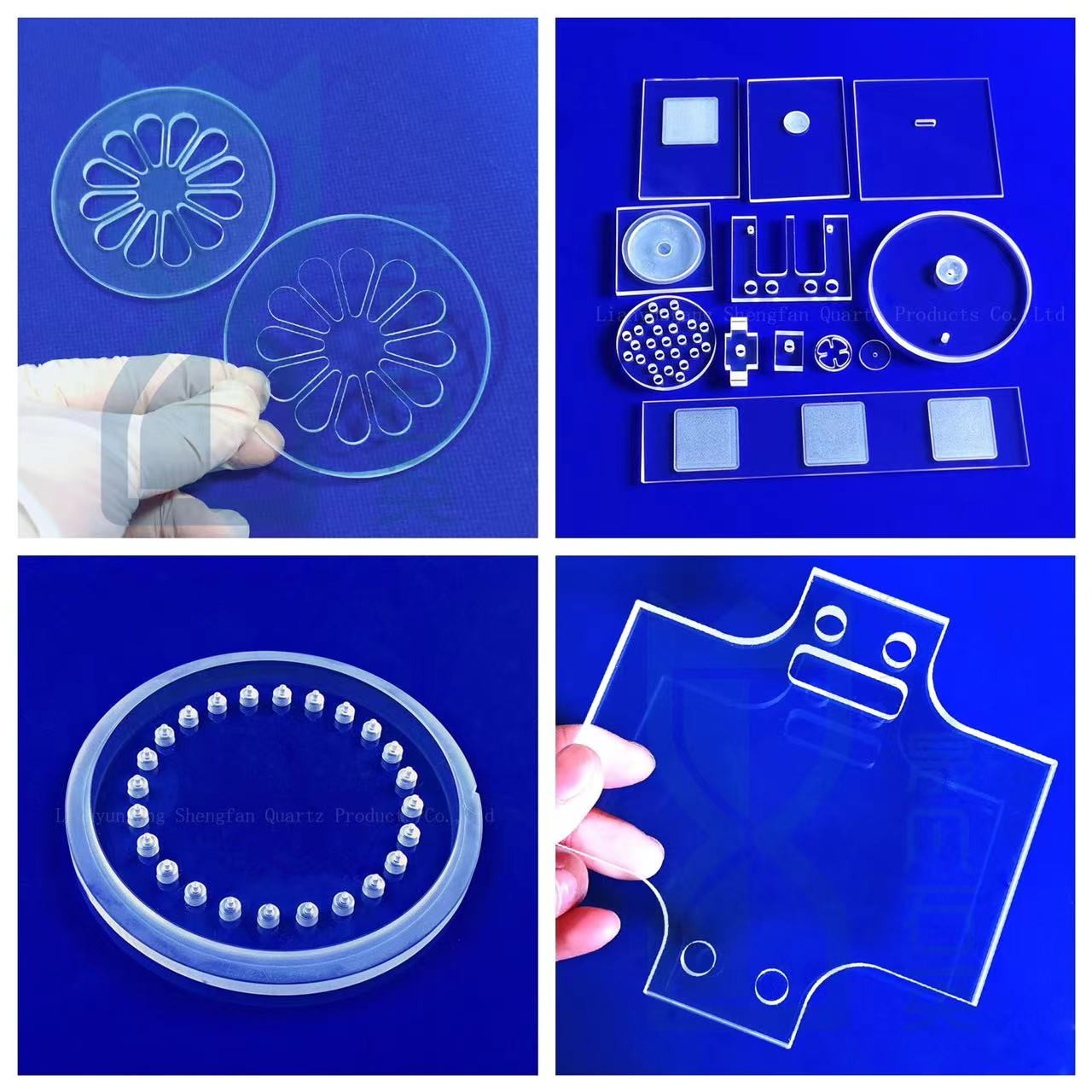 Custom High Purity Fused Silica High Resistant Quartz Glass Disc