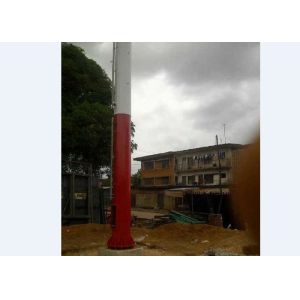 China Green Field Monopole Telecom Tower Painted Surface Camouflage Telecom Tower on sale