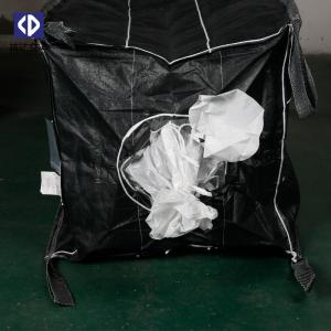 Black Jumbo Bulk Bags 4 Panels Type One Ton Packaging With Inner Partition