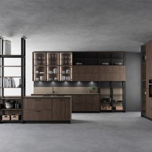 China PVC Vaccum Finish Contemporary Kitchen Cabinets Modern Kitchen Units on sale