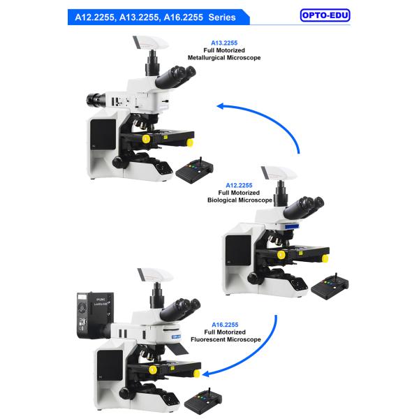 Opto Edu A16.2255 Laboratory Fluorescent Microscope Fully Motorized UV B G BX53 CX43 Level