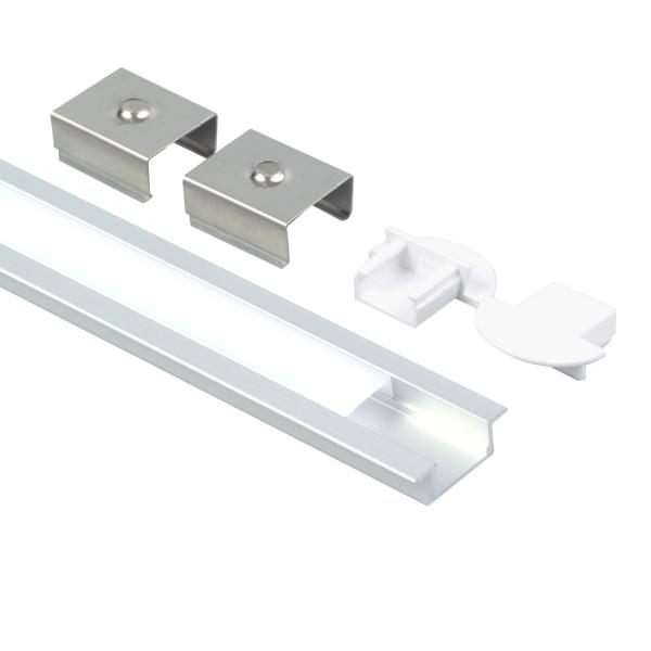 PC Cover Recessed Mounted Aluminum Led Profile For Decoration Led Strip Light