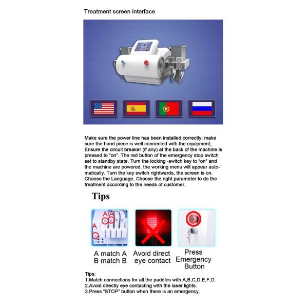 4D WaveLength 528 Diodes Low Level Cold Laser Lipo Machine 635nm 650nm 810nm 980nm