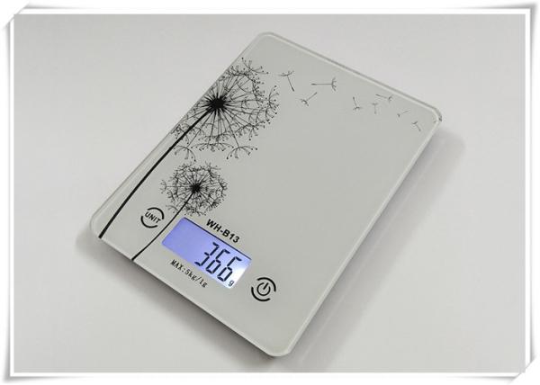 Quality Touch Screen Tempered Glass Digital Scale Dandelion Design With Non Slip Mat for sale