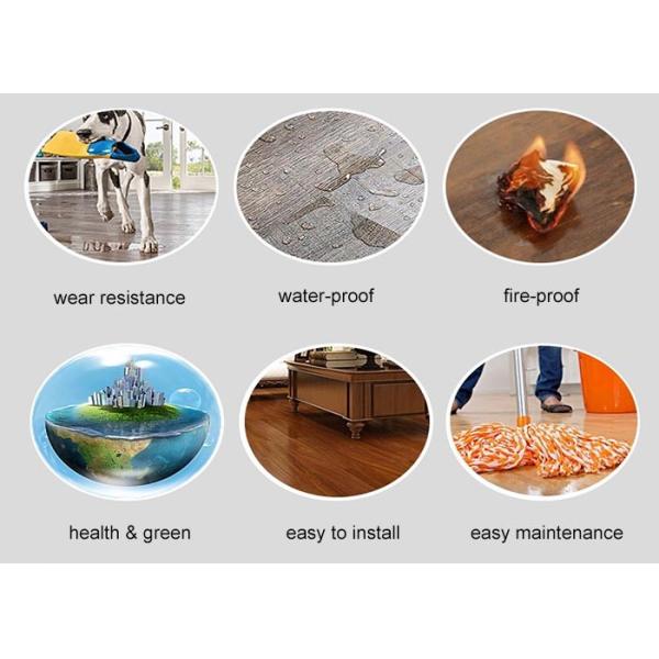 0.3mm Wear Layer Rigid Core Vinyl Spc Flooring 100% Moistureproof Watertight