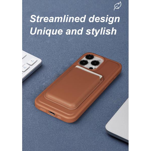 Custom Leather Phone Case Magnetic Cell Phone Business Card Holder Luxury For IPhone Samsung