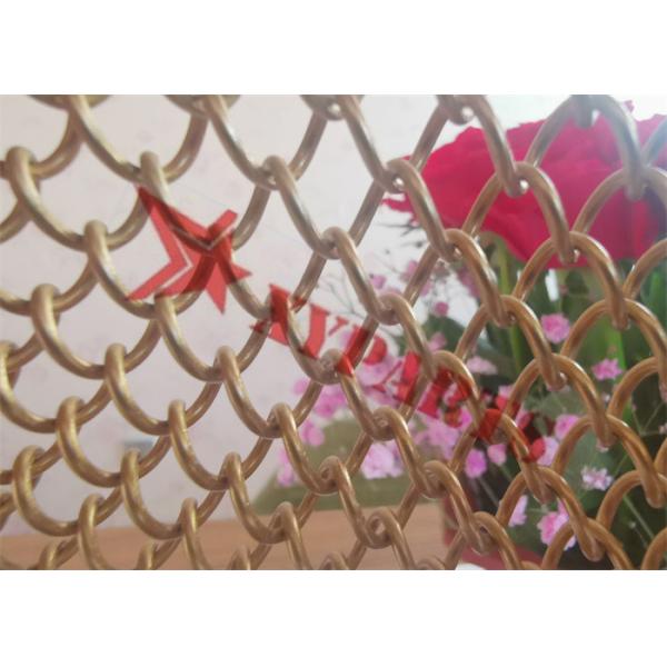 Aluminum Stainless Steel Copper Metal Coil Drapery Mesh For Interior Decoration