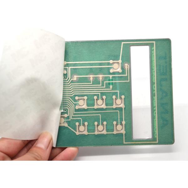 Push Button Single Membrane Switch LED , Flat PCB Membrane Switch Panel