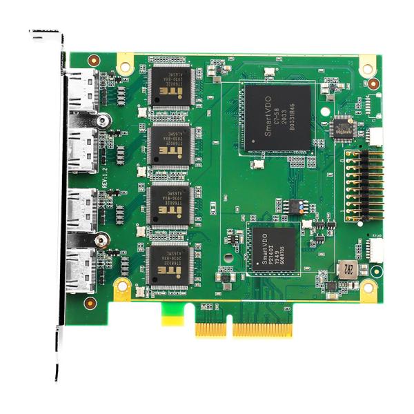 Quality PCIe 4U 4K Video Capture Card HDMI X 4 Inputs And HTTP/RTMP/RTSP Output for sale