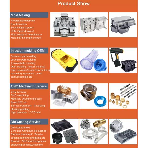 Multipurpose ABS PP PA6 PA66 Plastic Injection Mold with 2D/3D Drawing Format