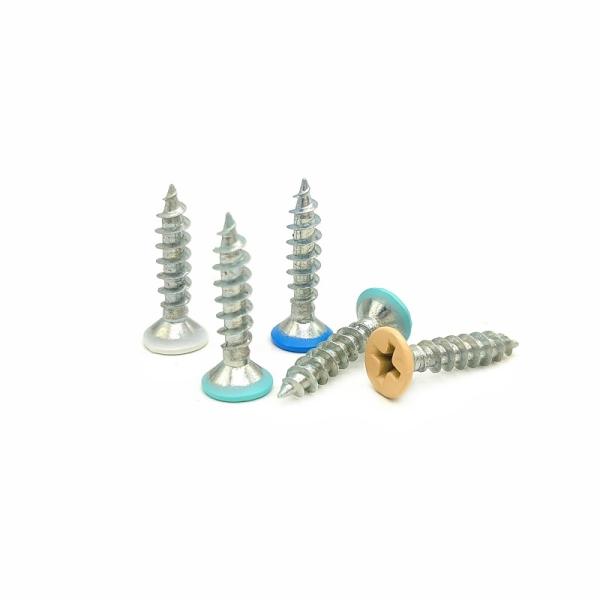 Custom Flat Head Countersunk Cross Tapping Screws Color Painted