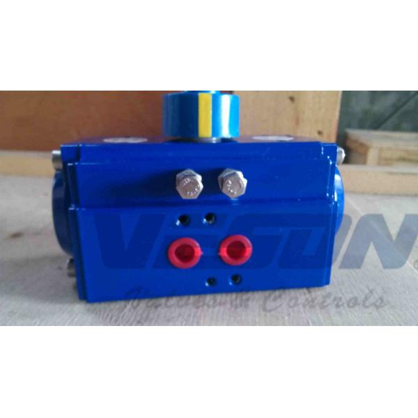 Polyester Coating Pneumatic Rack And Pinion Actuator / 0~90 Degree Rotary Actuator
