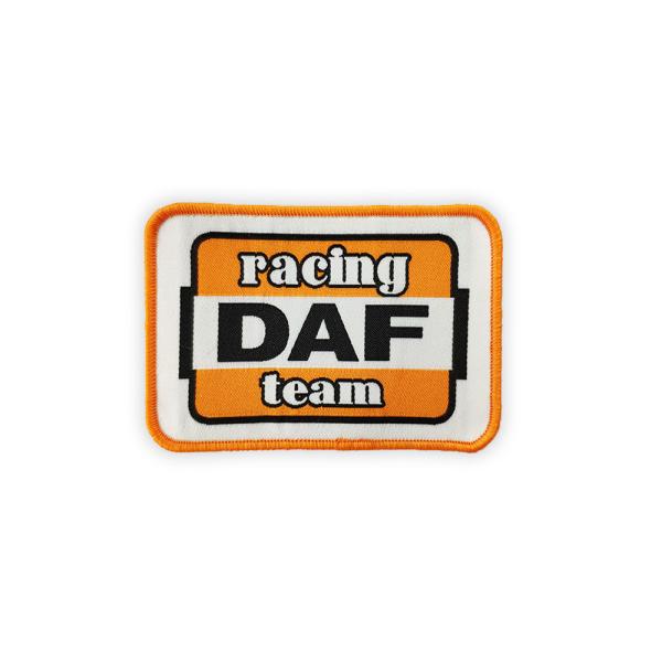 Stick Iron On Woven Patch Label Embroidered Merrowed Yarn Material